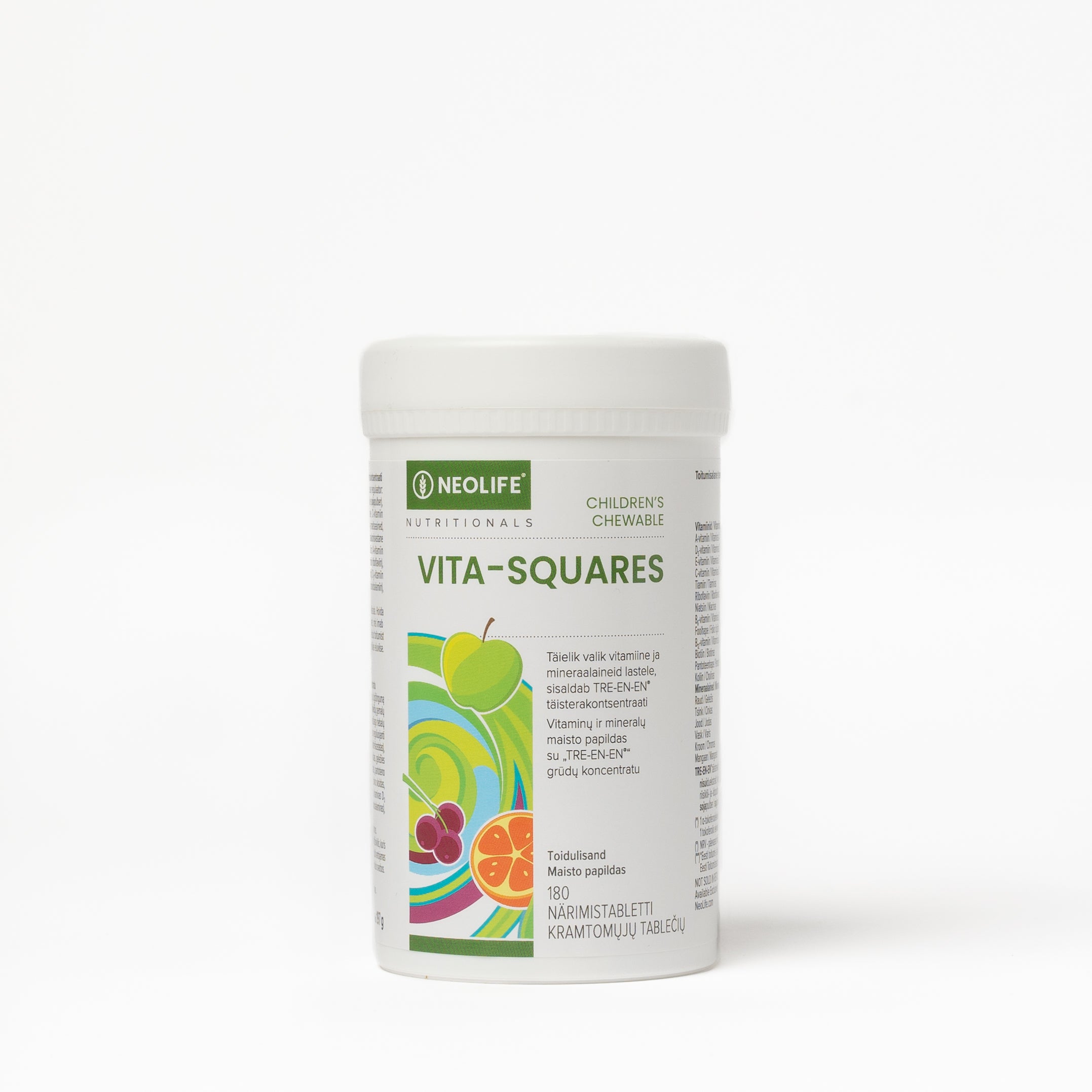 Vitaminai VAIKAMS Vita Squares Neolife kramtomosios tabletės polivitaminai (180 tablečių)