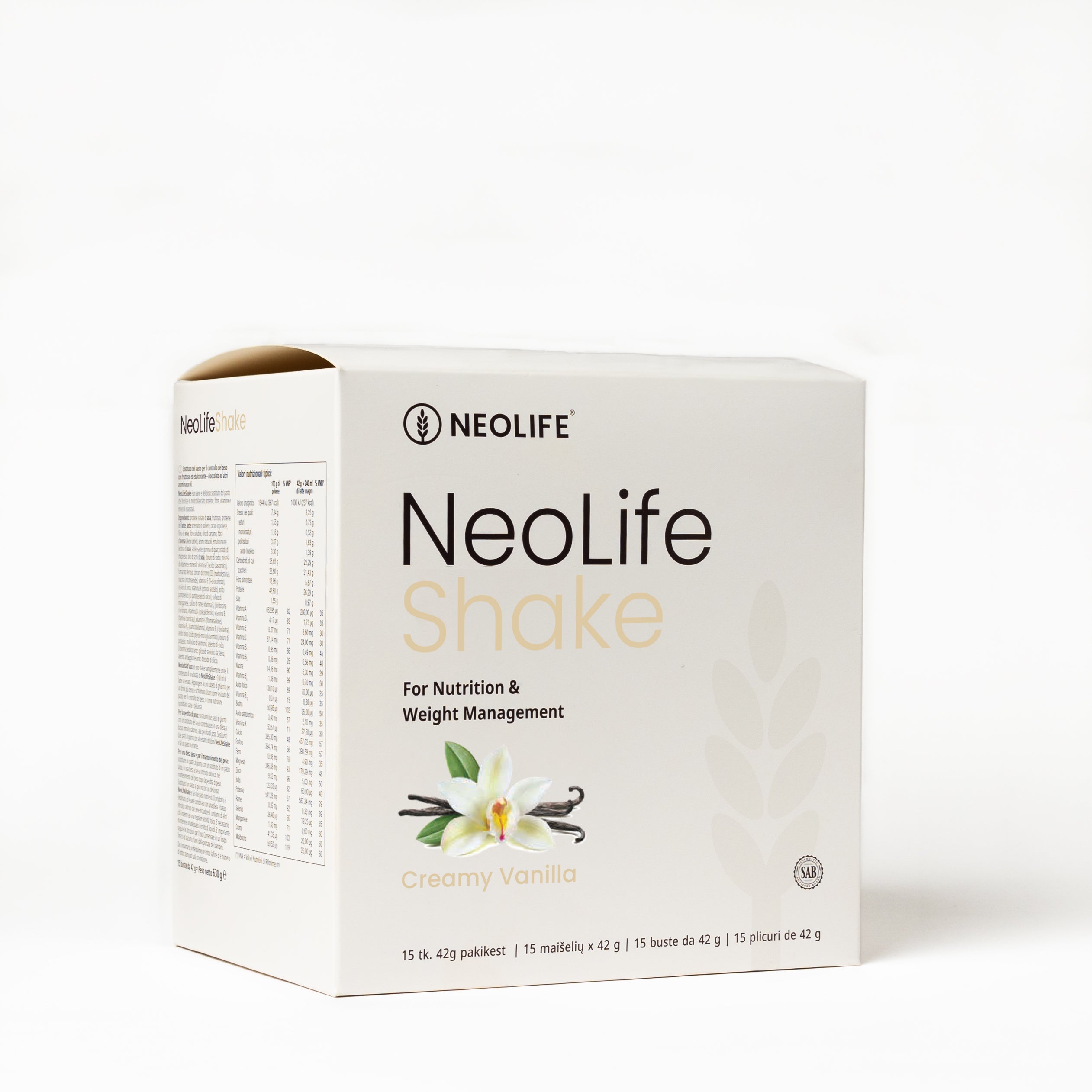 NeoLifeShake baltyminis kokteilis vanilės skonio (15 pak.)