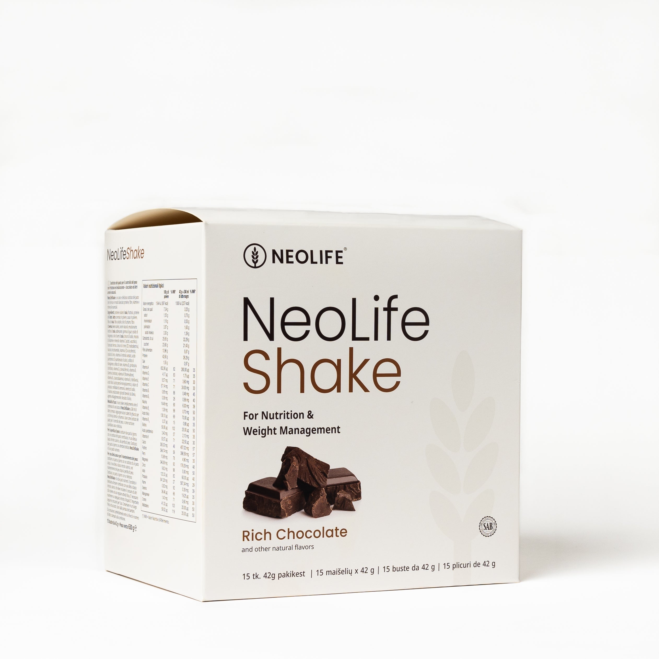 NeoLifeShake baltyminis kokteilis šokolado skonio (15 pak.)