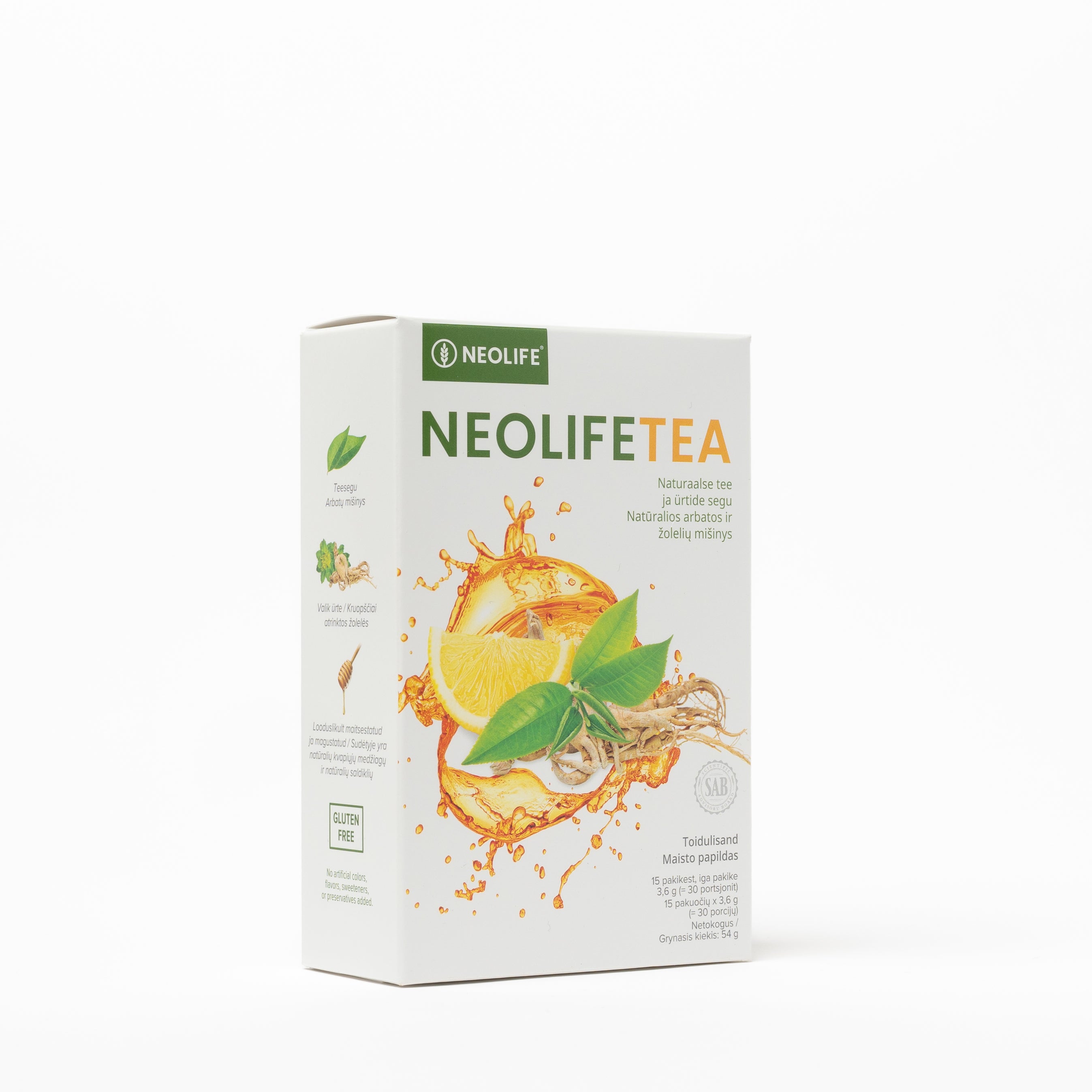 NeoLifeTea - energizuojanti arbata su natūraliu kofeinu 15 pakelių / 30 porcijų